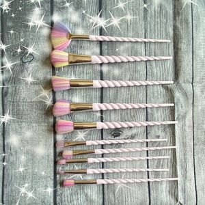 🦄Set of Pink Unicorn Horn Makeup Brushes🦄